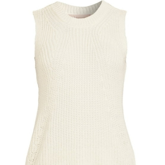 PHILOSOPHY Sleeveless Knit Pullover Top In Ivory. Size Large NWT - Picture 5 of 13